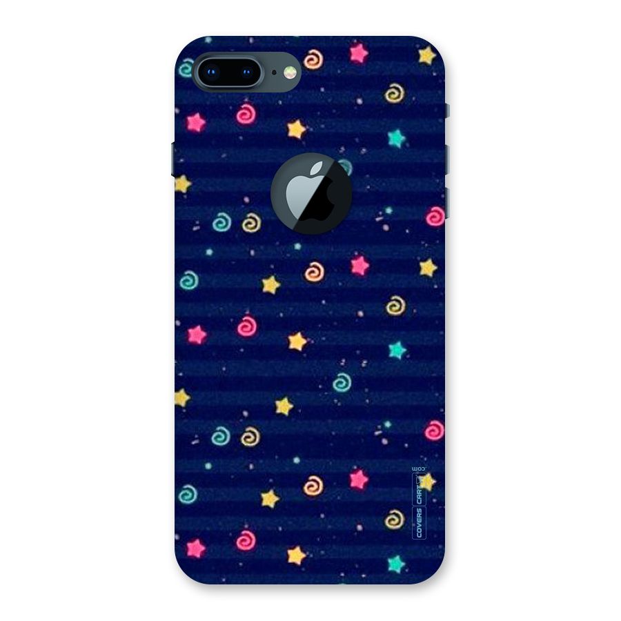 Cute Stars Design Back Case for iPhone 7 Plus Logo Cut