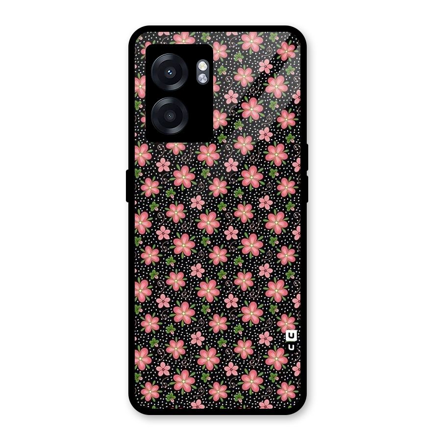 Cute Tiny Flowers Glass Back Case for Realme Narzo 50 5G