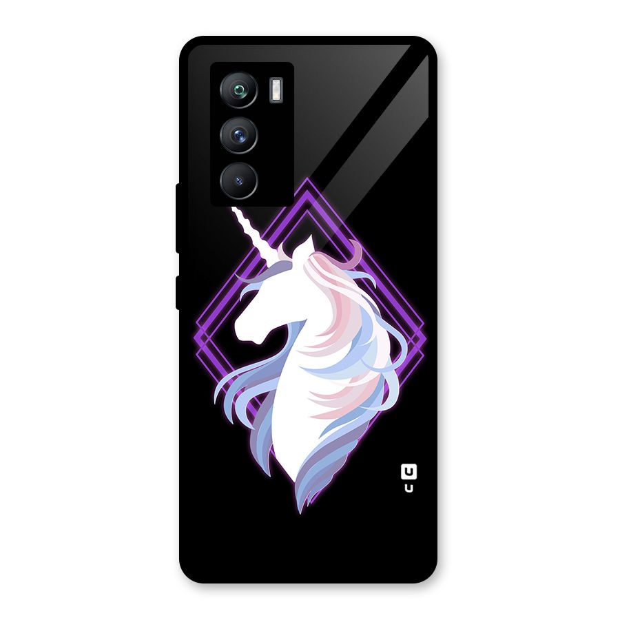 Cute Unicorn Illustration Glass Back Case for Vivo iQOO 9 SE