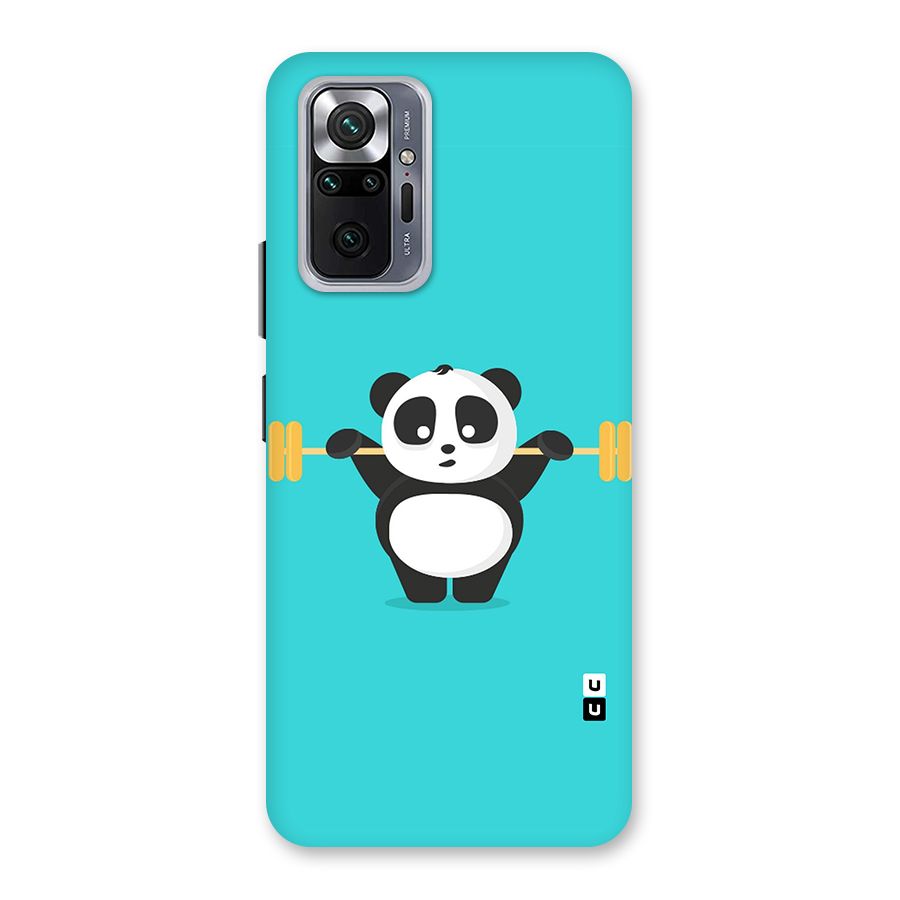 Cute Weightlifting Panda Back Case for Redmi Note 10 Pro Max