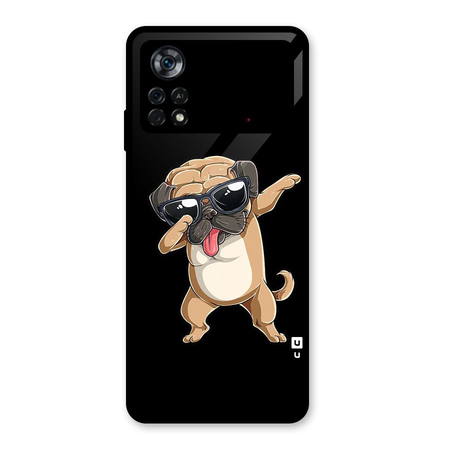 Dab Cool Dog Glass Back Case for Poco X4 Pro 5G