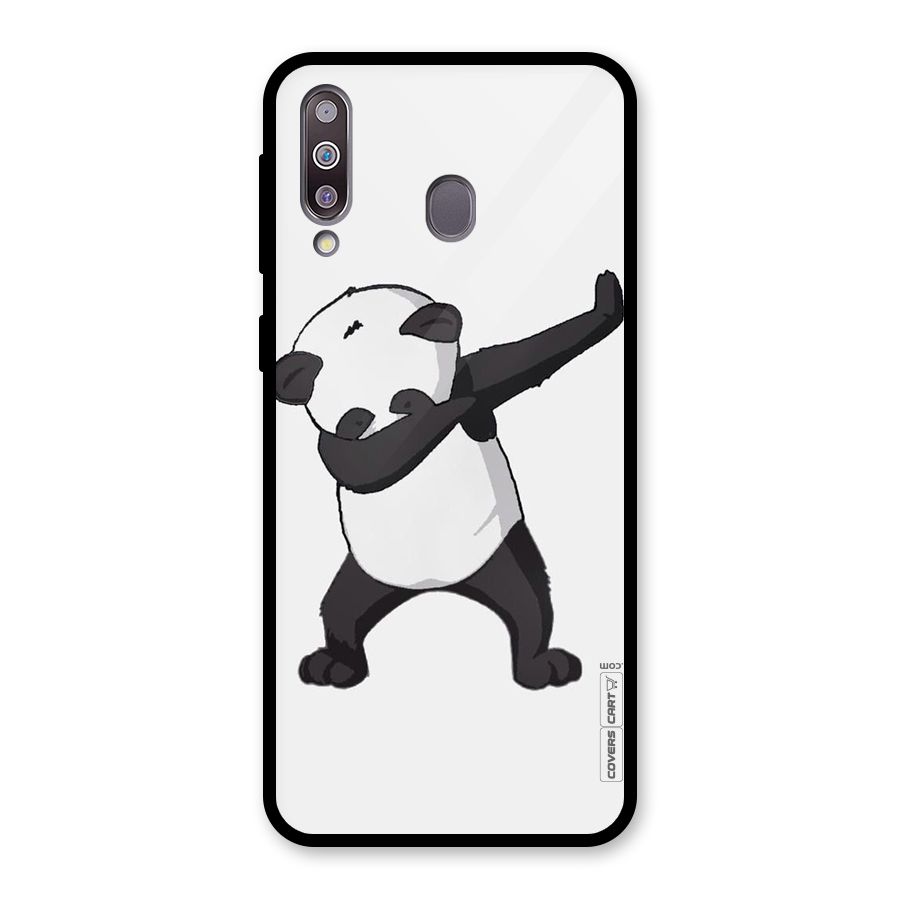 Dab Panda Shoot Glass Back Case for Galaxy M30