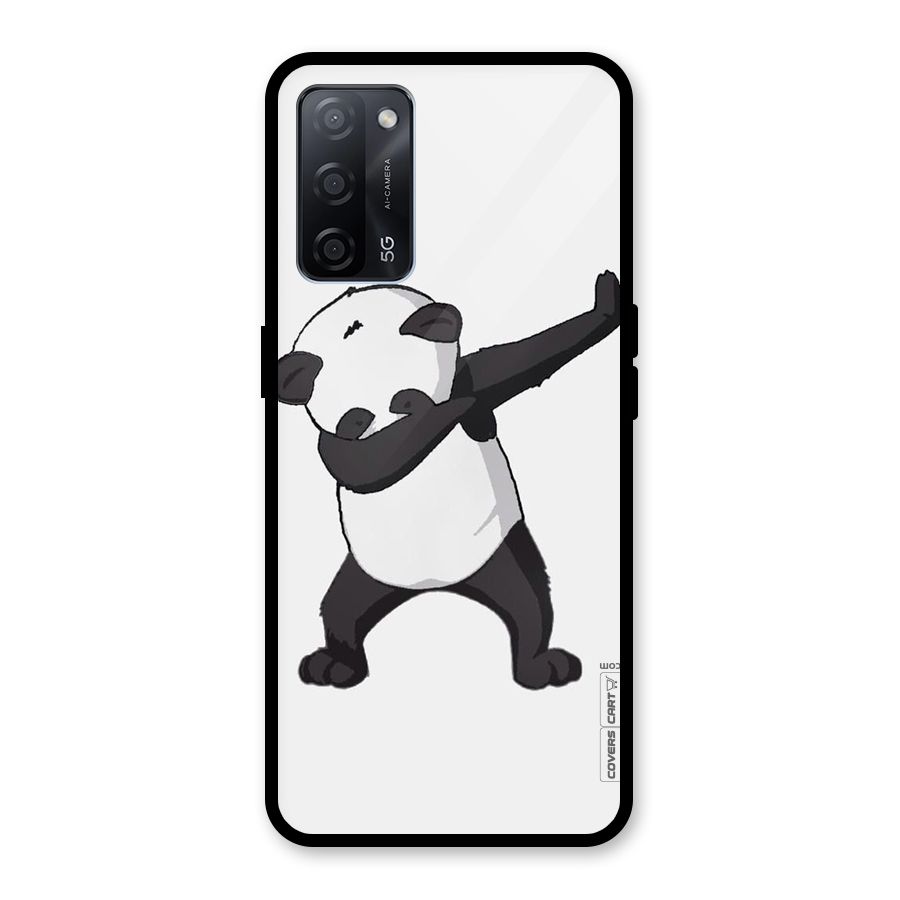 Dab Panda Shoot Glass Back Case for Oppo A53s 5G