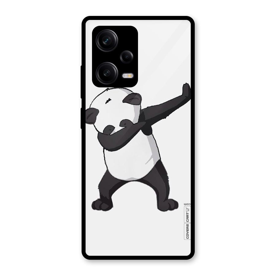 Dab Panda Shoot Glass Back Case for Redmi Note 12 Pro