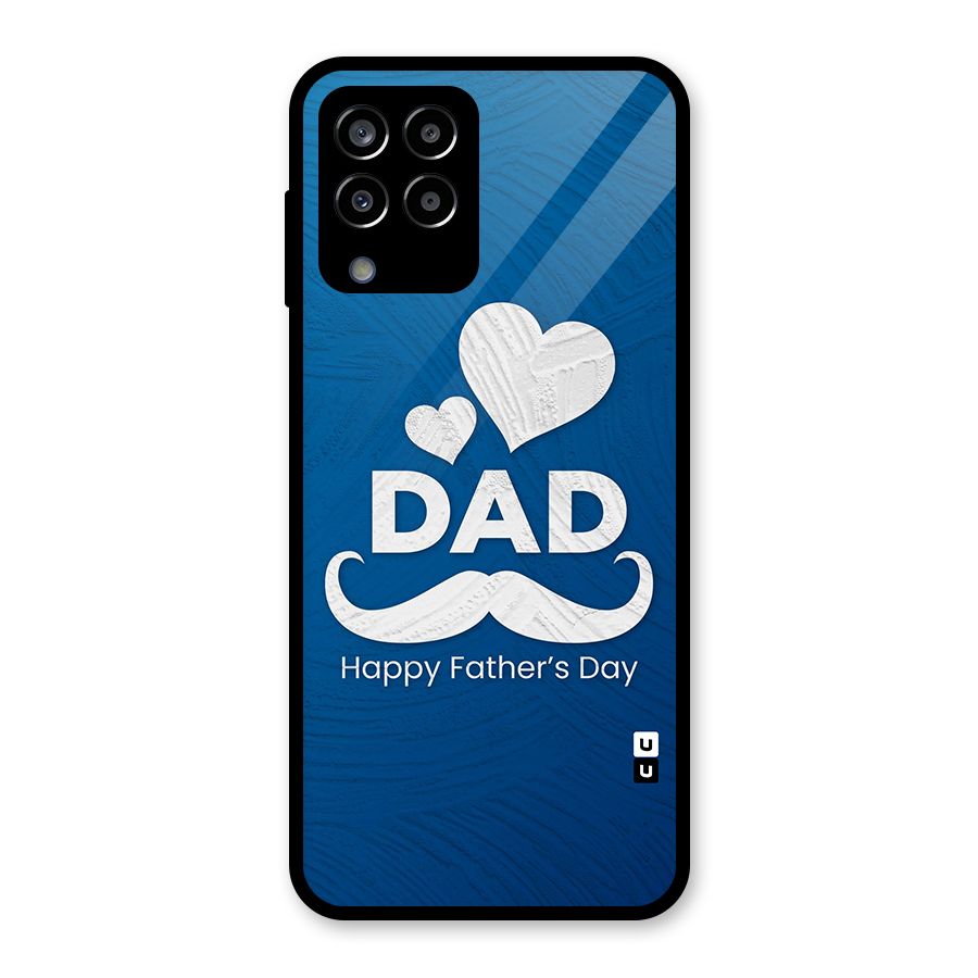 Dad Happy Fathers Day Glass Back Case for Galaxy M33
