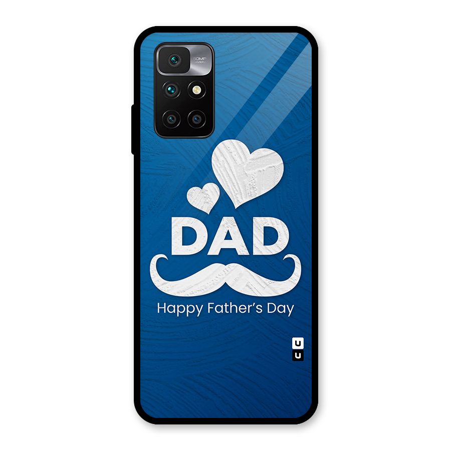 Dad Happy Fathers Day Glass Back Case for Redmi 10 Prime