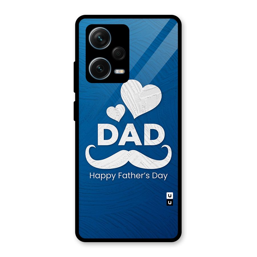 Dad Happy Fathers Day Glass Back Case for Redmi Note 12 Pro Plus 5G
