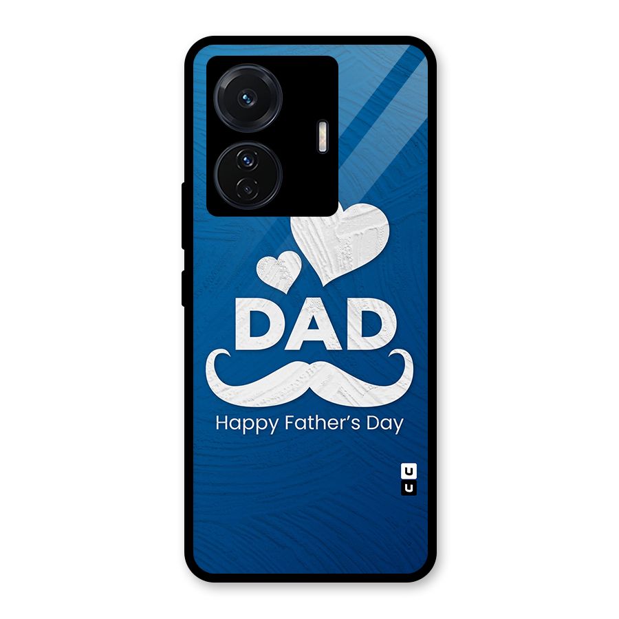 Dad Happy Fathers Day Glass Back Case for Vivo T1 Pro