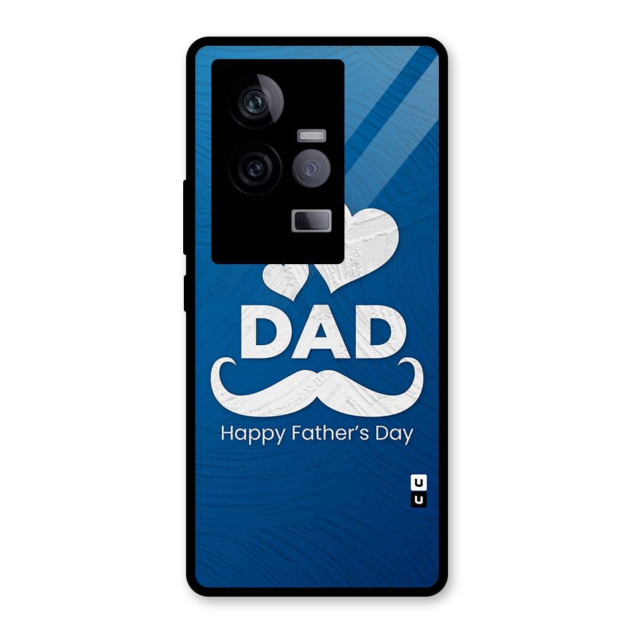 Dad Happy Fathers Day Glass Back Case for Vivo iQOO 11 5G