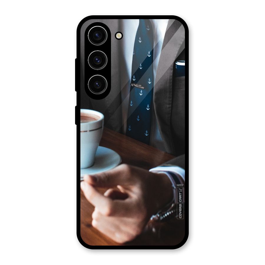 Dapper Suit Glass Back Case for Galaxy S23