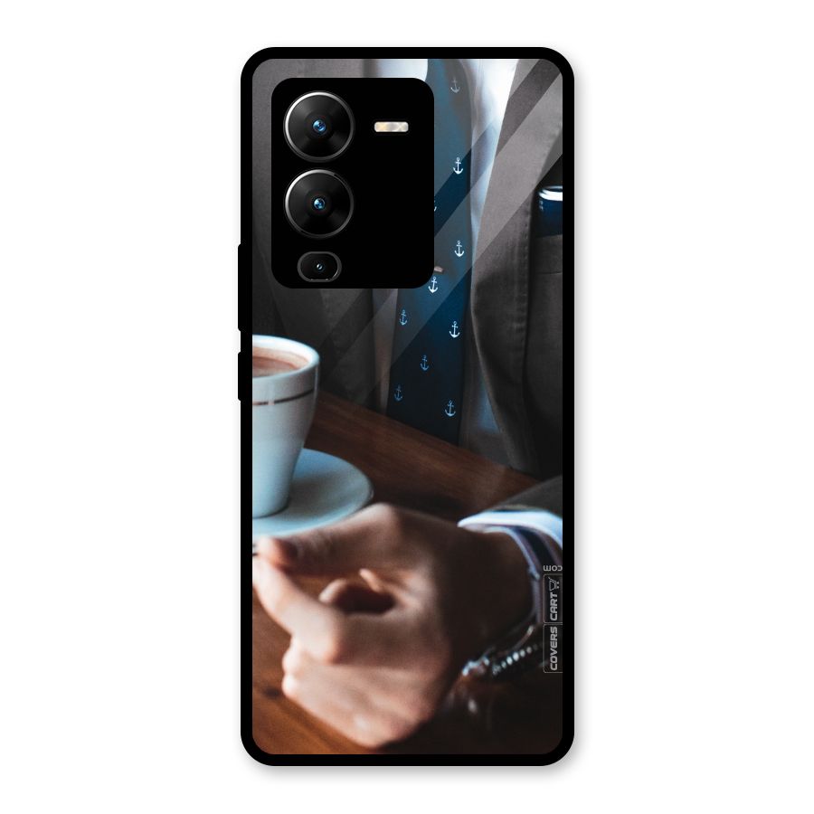 Dapper Suit Glass Back Case for Vivo V25 Pro