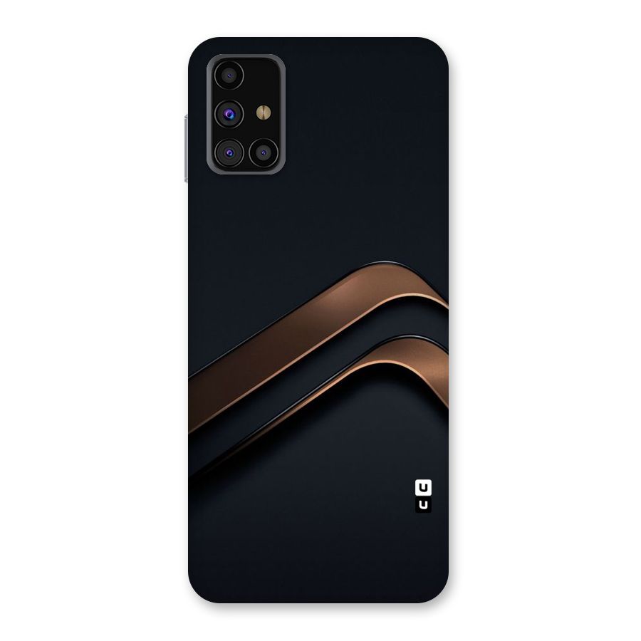 Dark Gold Stripes Back Case for Galaxy M31s