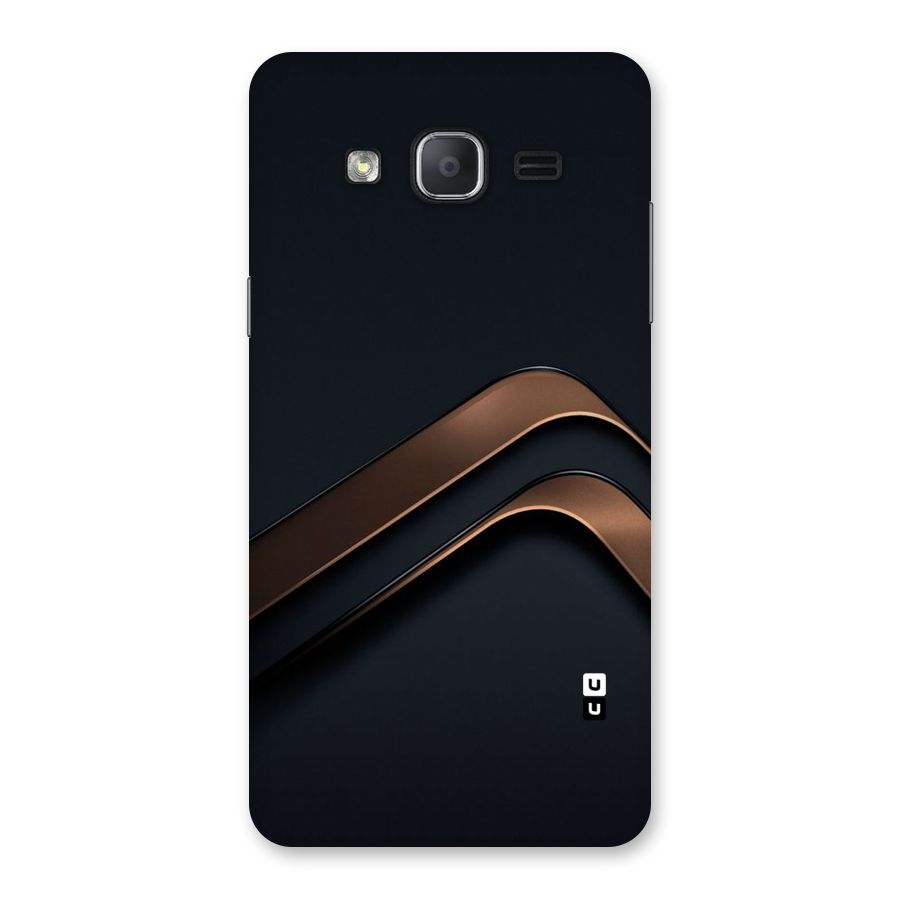Dark Gold Stripes Back Case for Galaxy On7 2015