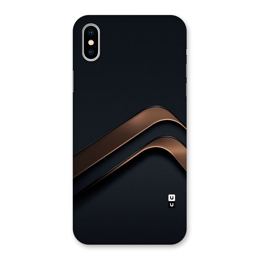Dark Gold Stripes Back Case for iPhone X