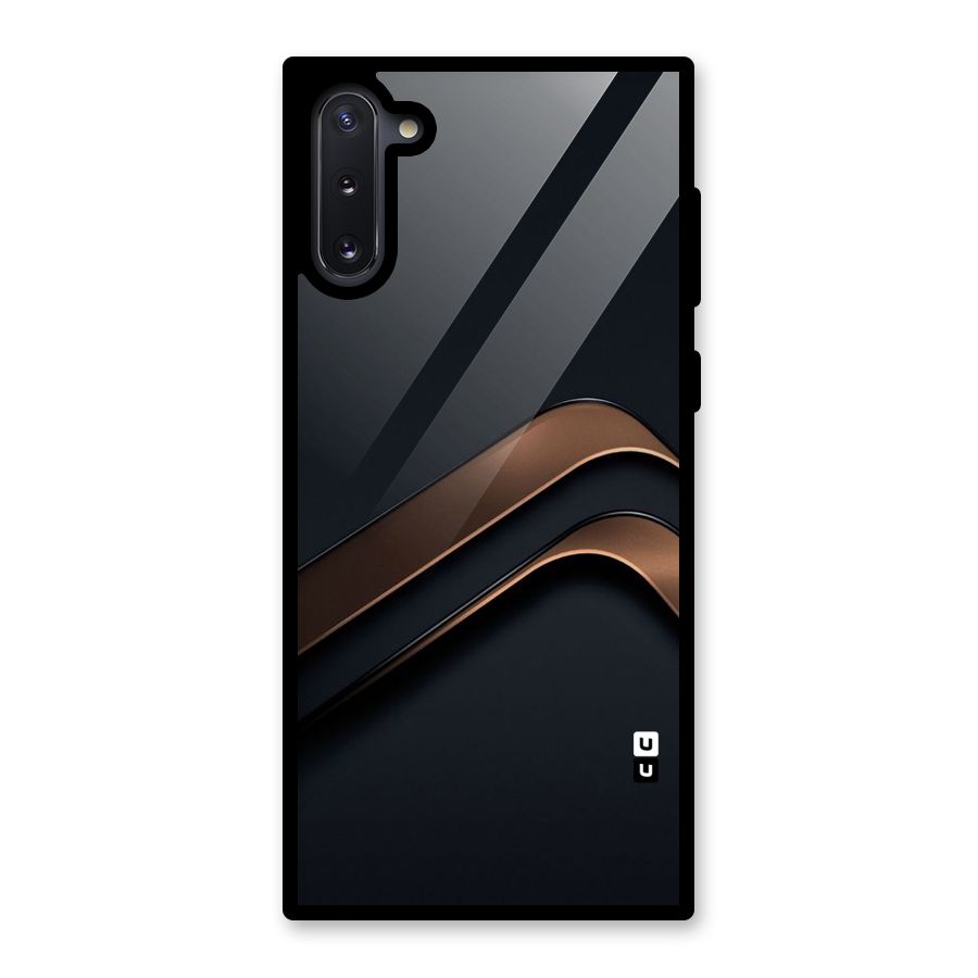 Dark Gold Stripes Glass Back Case for Galaxy Note 10