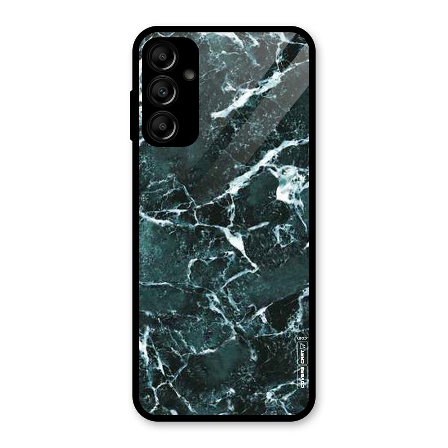 Dark Green Marble Glass Back Case for Galaxy A14 5G