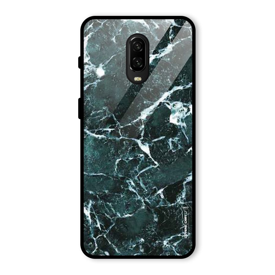 Dark Green Marble Glass Back Case for OnePlus 6T