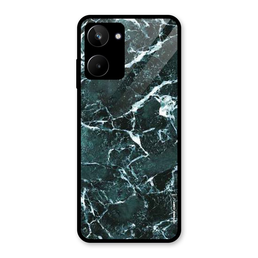 Dark Green Marble Glass Back Case for Realme 10