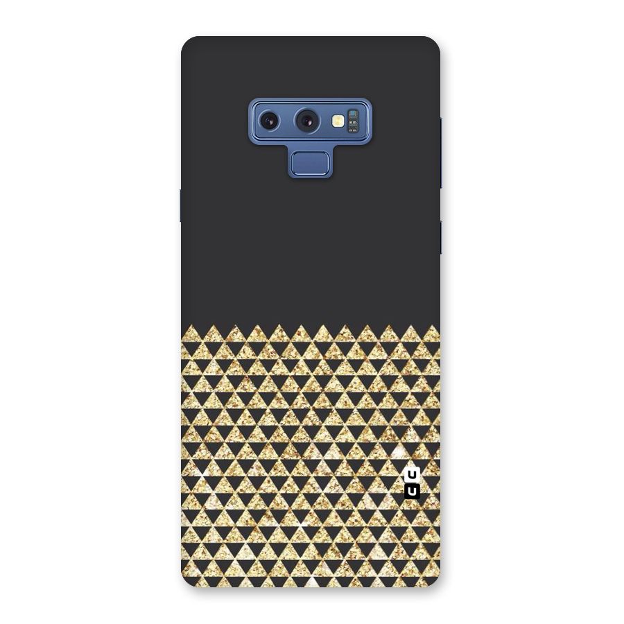 Dark Grey Golden Triangles Back Case for Galaxy Note 9