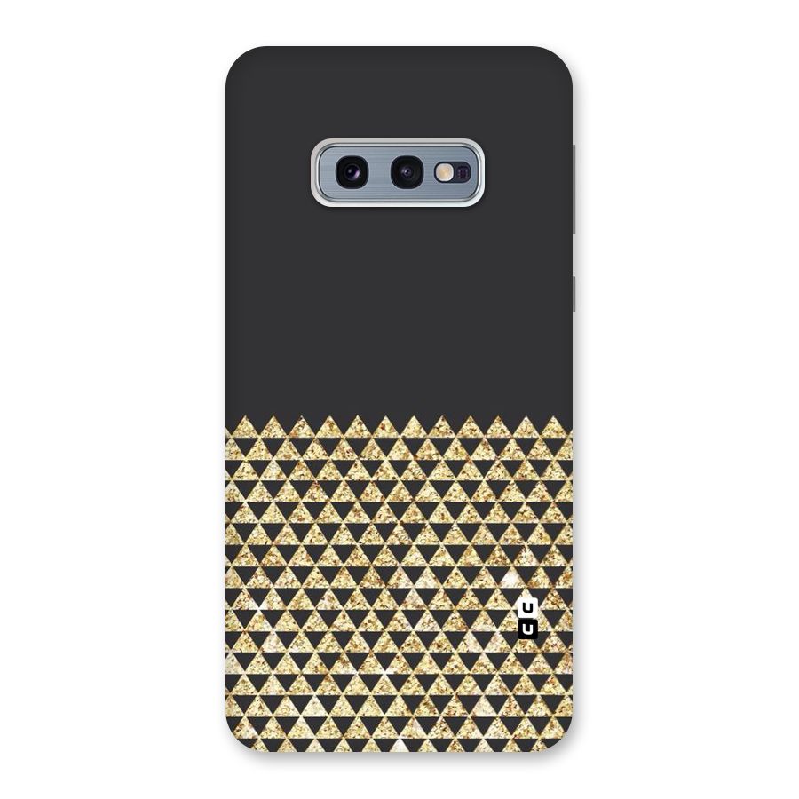 Dark Grey Golden Triangles Back Case for Galaxy S10e