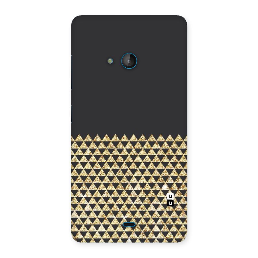 Dark Grey Golden Triangles Back Case for Lumia 540