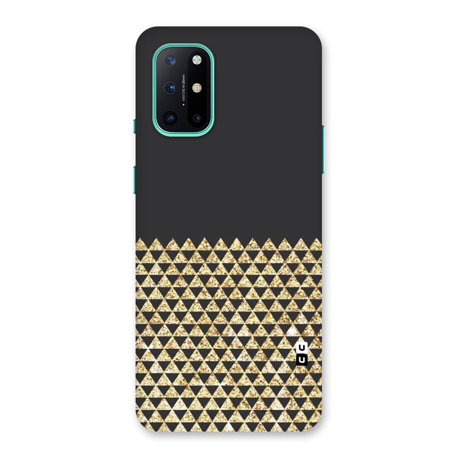 Dark Grey Golden Triangles Back Case for OnePlus 8T