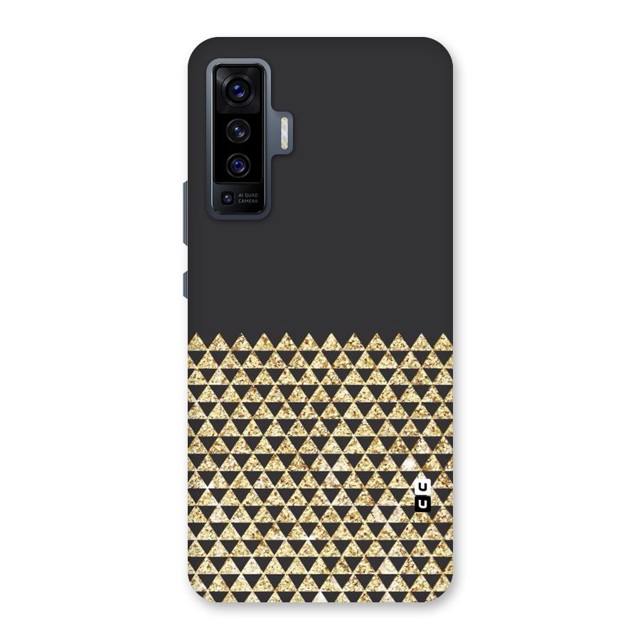 Dark Grey Golden Triangles Back Case for Vivo X50