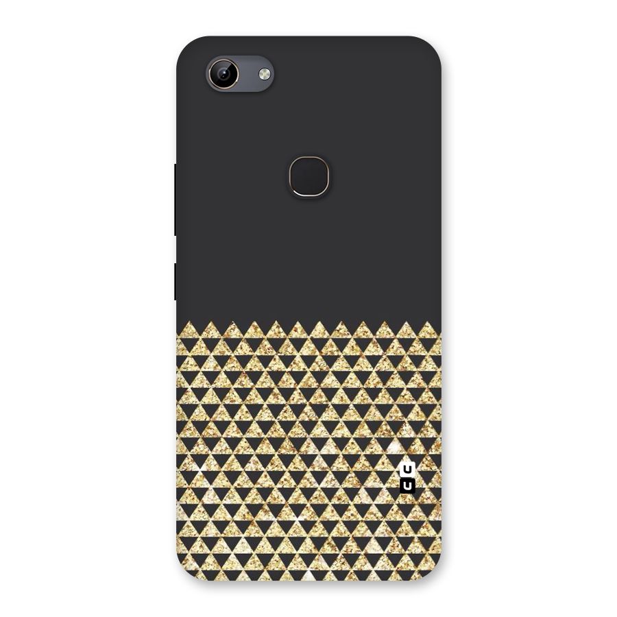 Dark Grey Golden Triangles Back Case for Vivo Y81