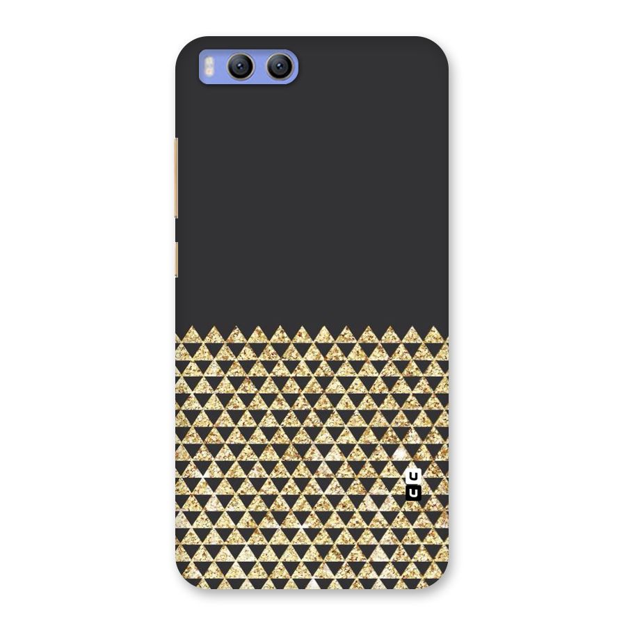 Dark Grey Golden Triangles Back Case for Xiaomi Mi 6