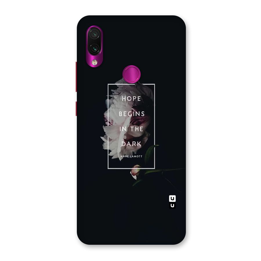 Dark Hope Back Case for Redmi Note 7 Pro