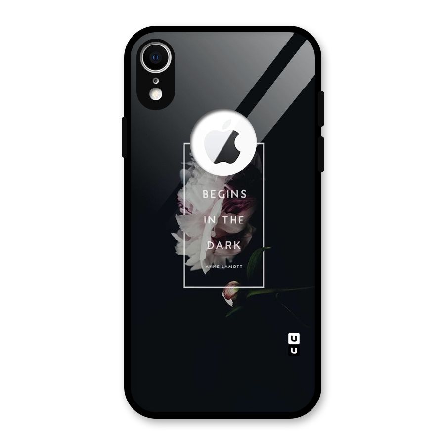 Dark Hope Glass Back Case for iPhone XR Logo Cut
