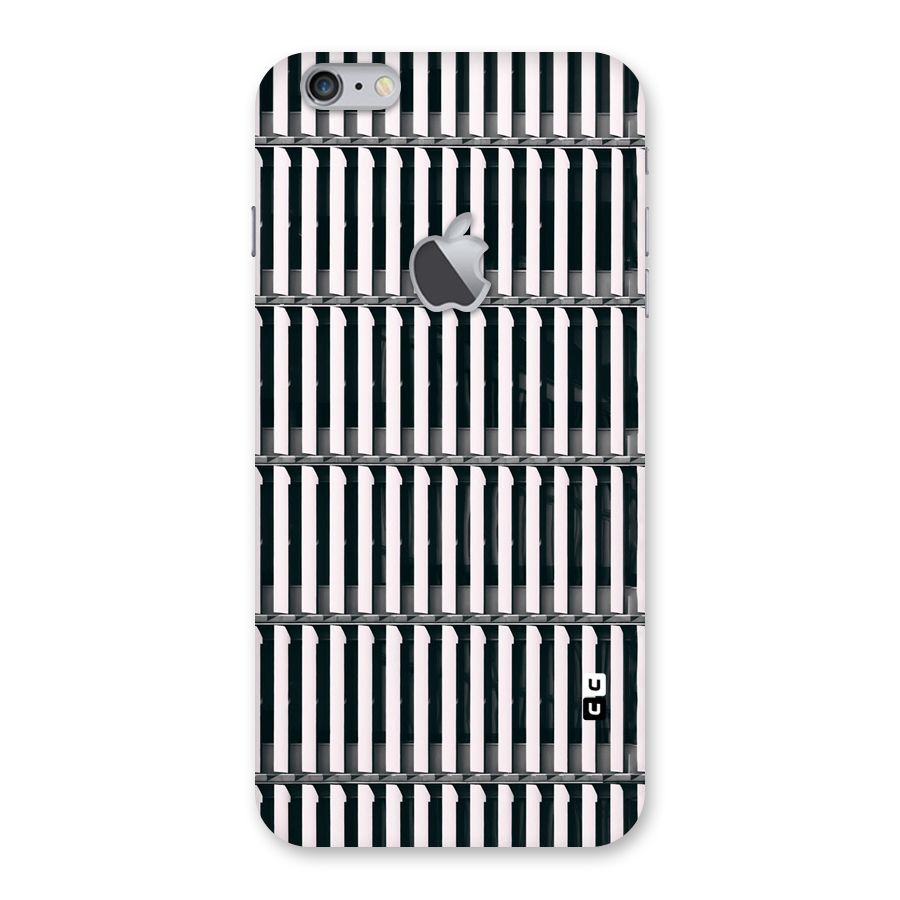 Dark Lines Pattern Back Case for iPhone 6 Plus 6S Plus Logo Cut