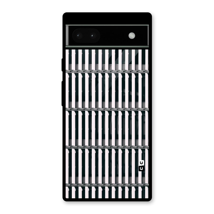 Dark Lines Pattern Glass Back Case for Google Pixel 6a