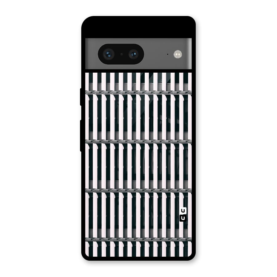 Dark Lines Pattern Glass Back Case for Google Pixel 7