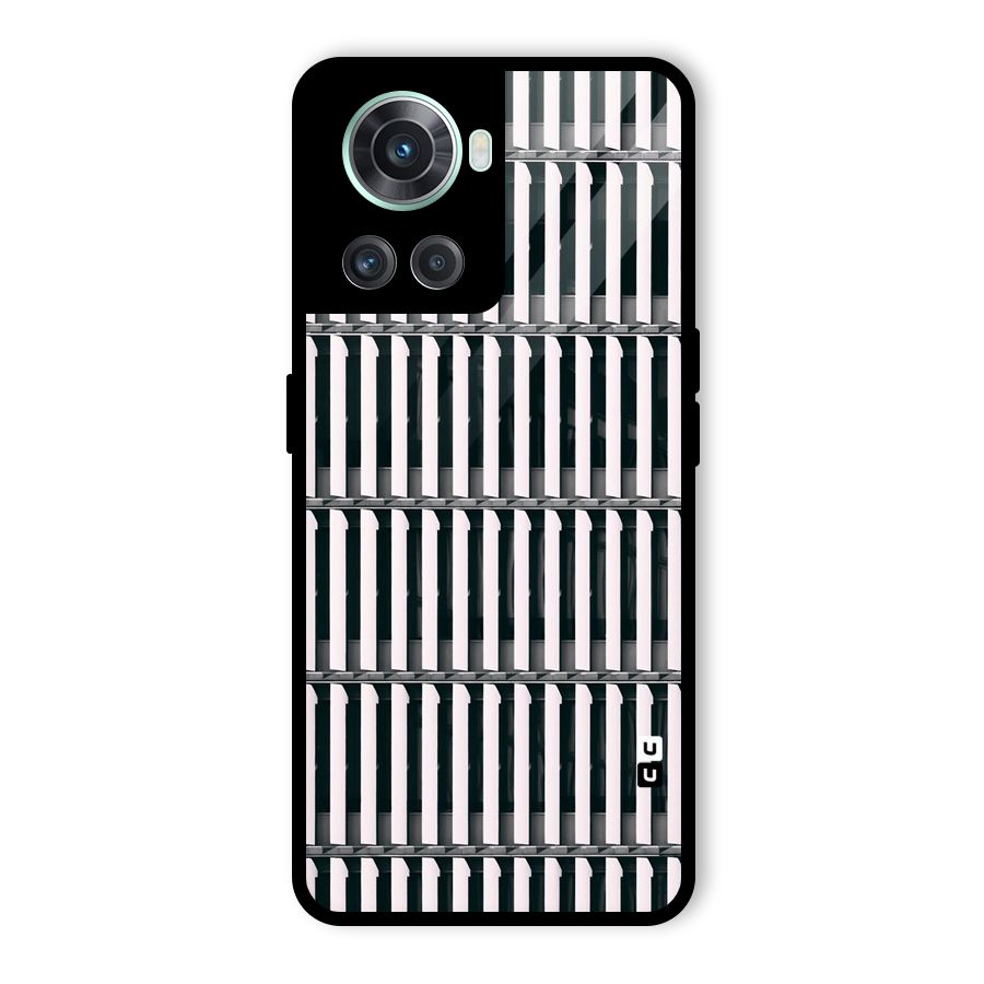 Dark Lines Pattern Glass Back Case for OnePlus 10R