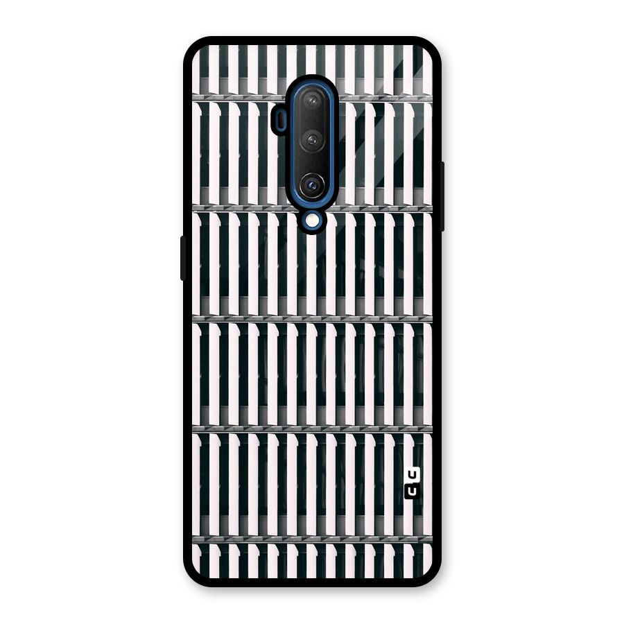 Dark Lines Pattern Glass Back Case for OnePlus 7T Pro
