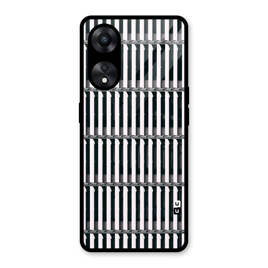Dark Lines Pattern Glass Back Case for Oppo A78