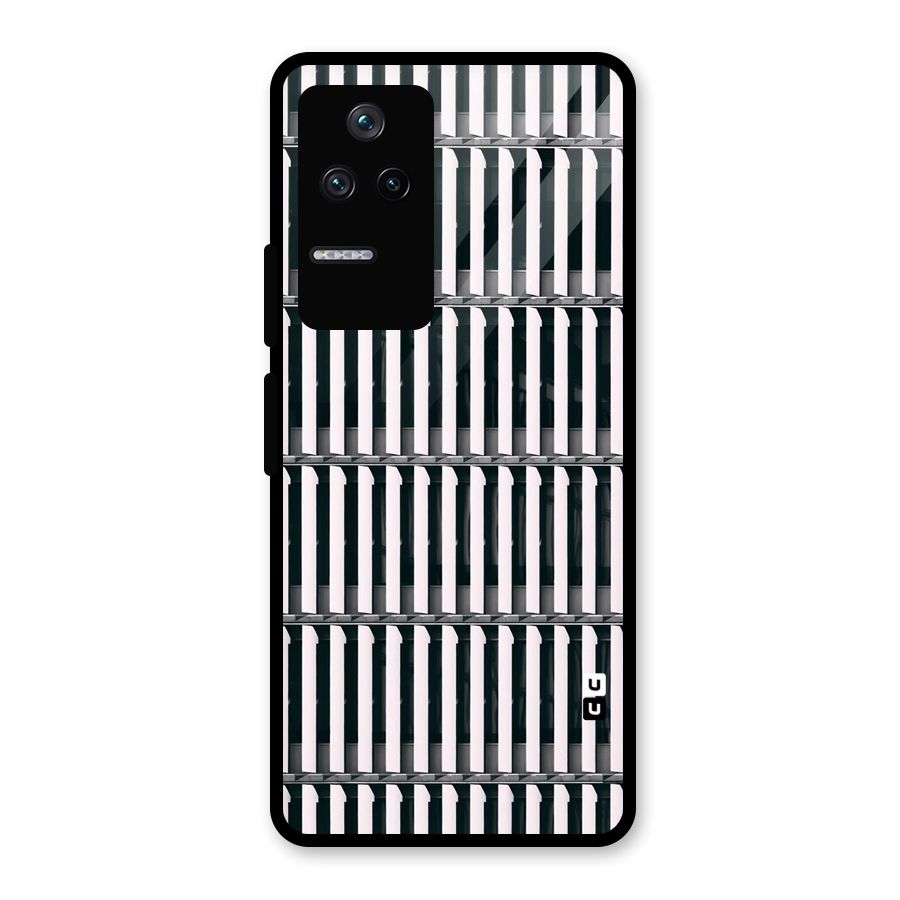 Dark Lines Pattern Glass Back Case for Poco F4 5G