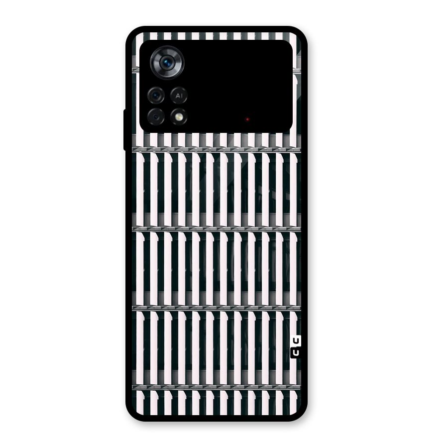 Dark Lines Pattern Glass Back Case for Poco X4 Pro 5G