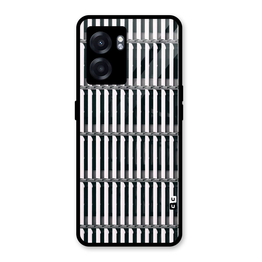 Dark Lines Pattern Glass Back Case for Realme Narzo 50 5G