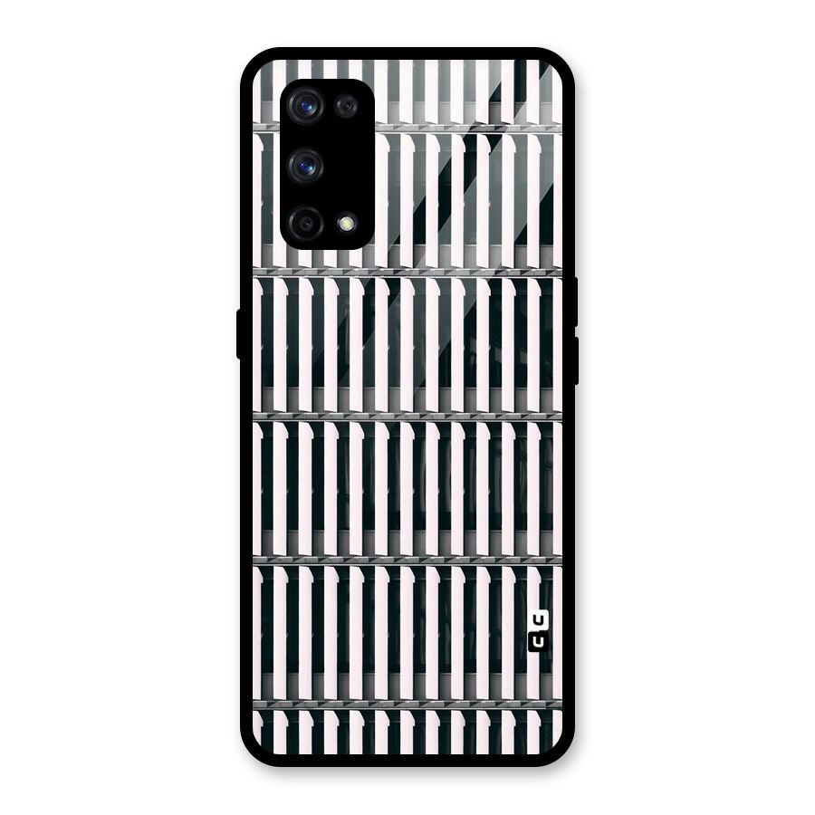 Dark Lines Pattern Glass Back Case for Realme X7 Pro