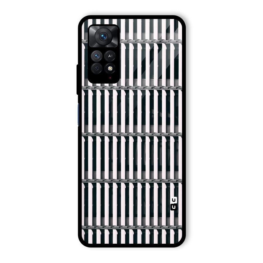 Dark Lines Pattern Glass Back Case for Redmi Note 11 Pro Plus 5G