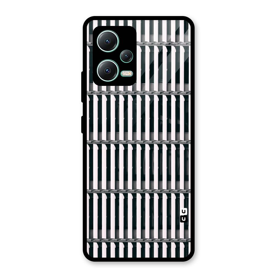 Dark Lines Pattern Glass Back Case for Redmi Note 12 5G
