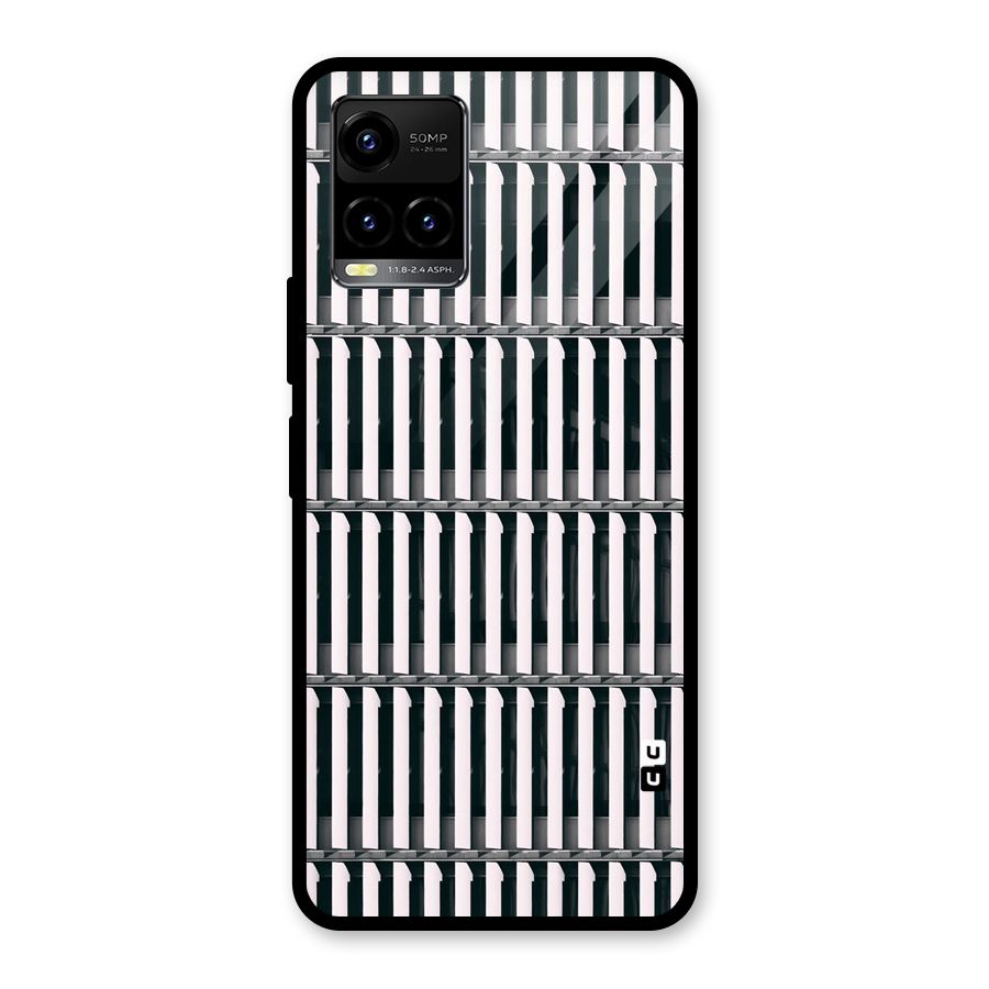 Dark Lines Pattern Glass Back Case for Vivo Y21T