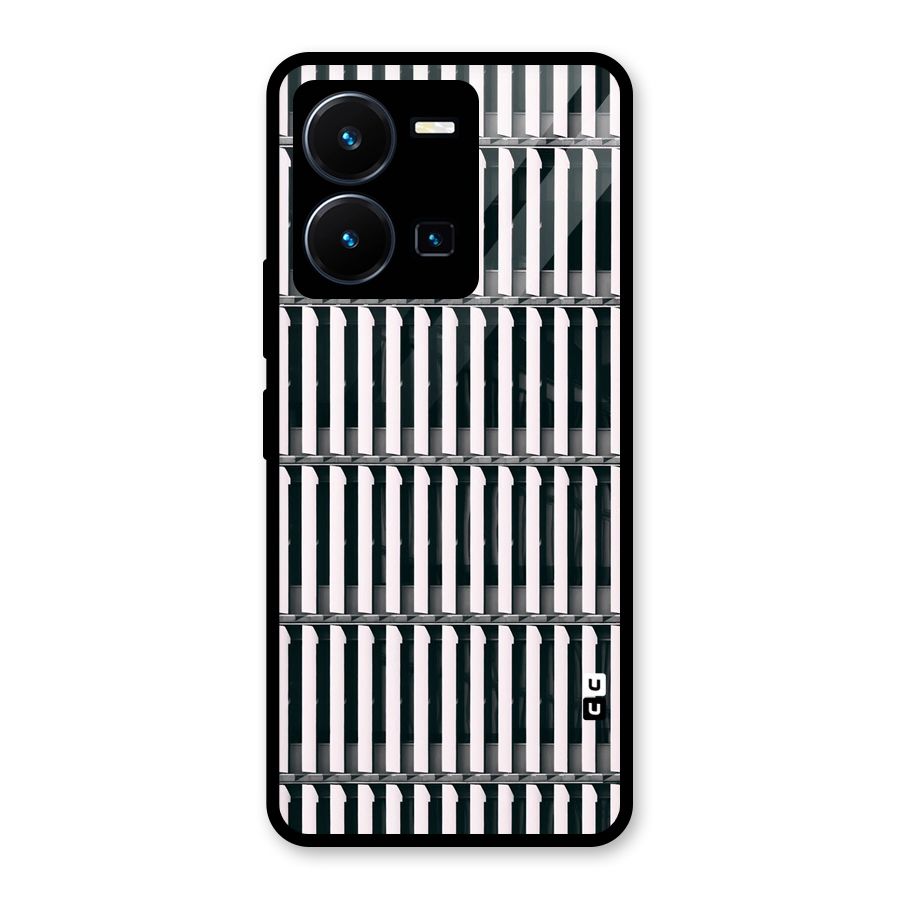 Dark Lines Pattern Glass Back Case for Vivo Y35