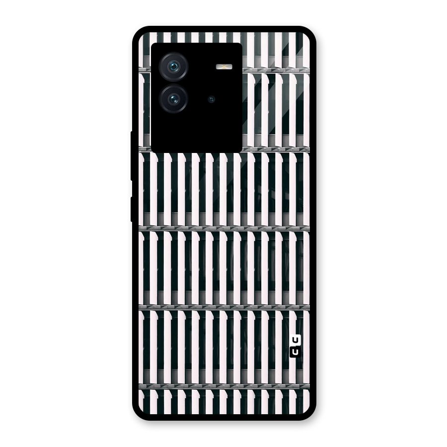 Dark Lines Pattern Glass Back Case for Vivo iQOO Neo 6 5G
