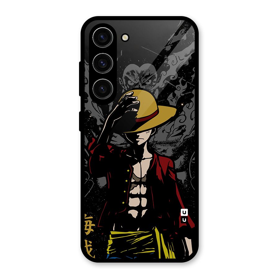 Dark Luffy Art Glass Back Case for Galaxy S23