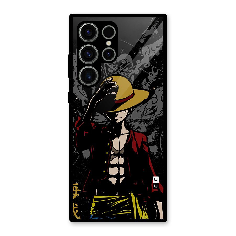 Dark Luffy Art Glass Back Case for Galaxy S23 Ultra