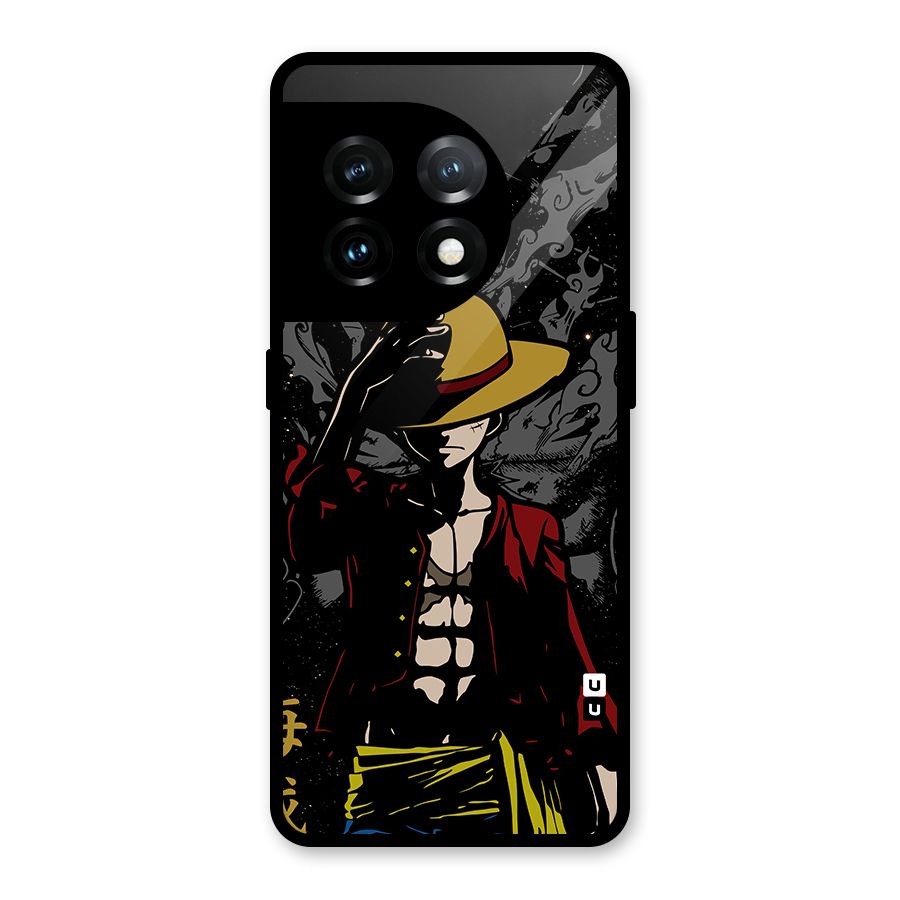 Dark Luffy Art Glass Back Case for OnePlus 11