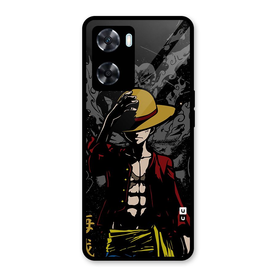 Dark Luffy Art Glass Back Case for Oppo A77